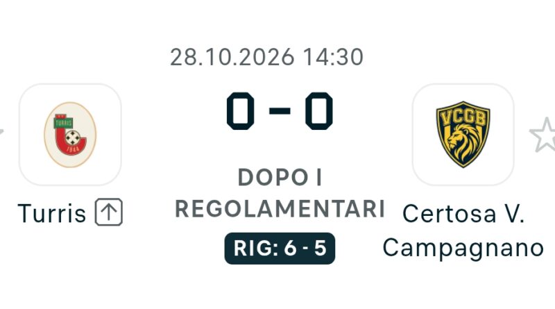 TURRIS-V.CAMPAGNANO 0-0 (6-5 DCR)